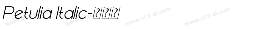 Petulia Italic字体转换